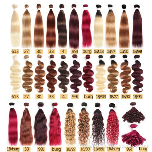 high quality 100% human hair 10A grade deep wave human hair weave bundles and closure cuticle aligned virgin hair extention